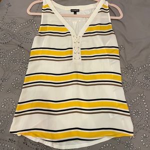 ✨Express tank top: off-white w/ stripes